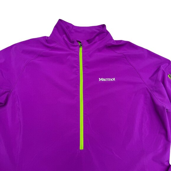 Marmot Women's Lightweight 1/4 Zip Shirt Purple Activewear, Size L - Picture 3 of 10